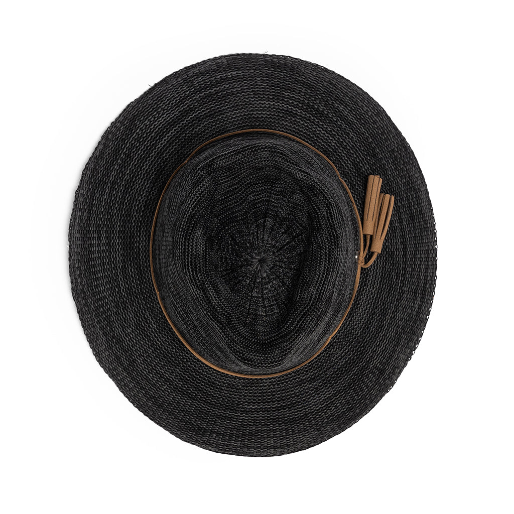 EV090 MIX BLACK 58CM (M/L) - CAROLINE FEDORA EV090 / Mixed Black / M/L (58cm)