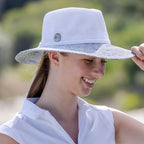 EV050 WHITE/LT BLUE - ASTON FEDORA (MAGNETISED) EV050 / White/Light Blue / Medium/Large