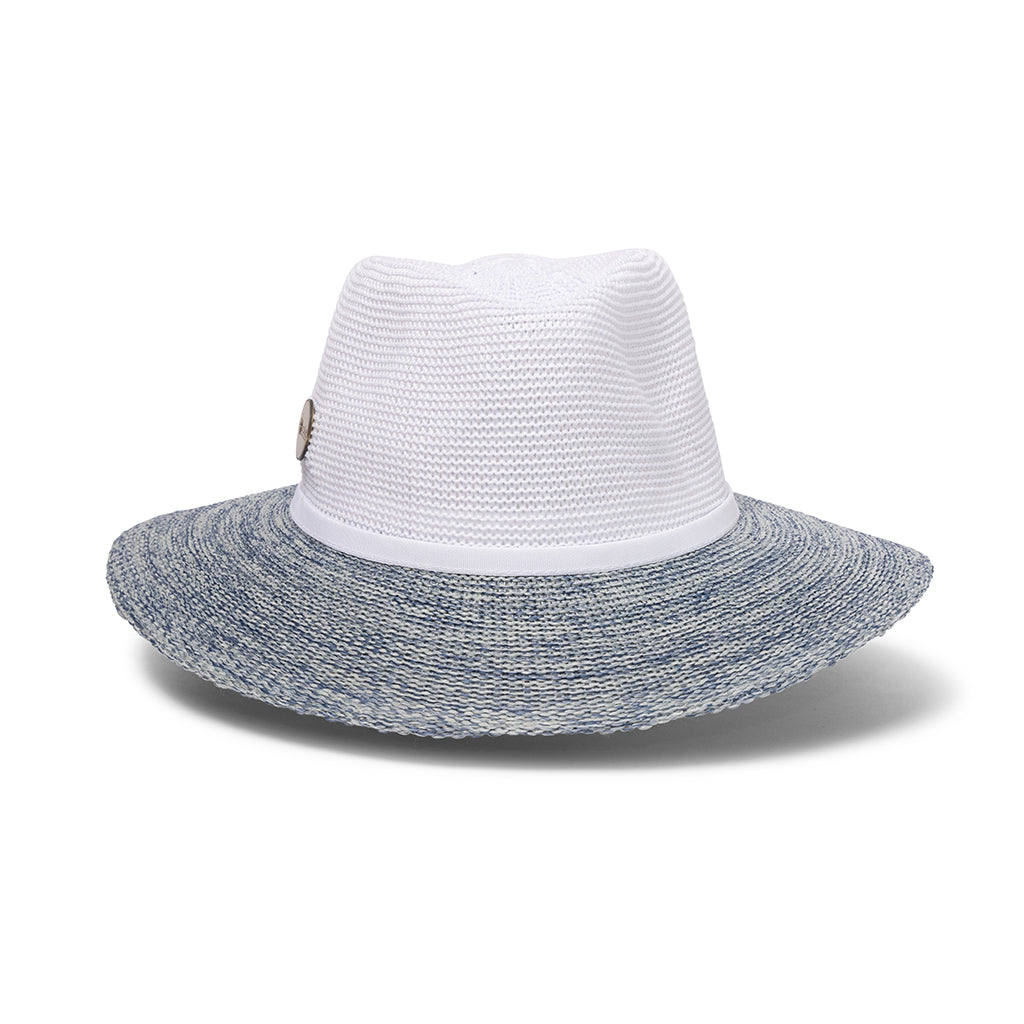 EV050 WHITE/LT BLUE - ASTON FEDORA (MAGNETISED) EV050 / White/Light Blue / Medium/Large