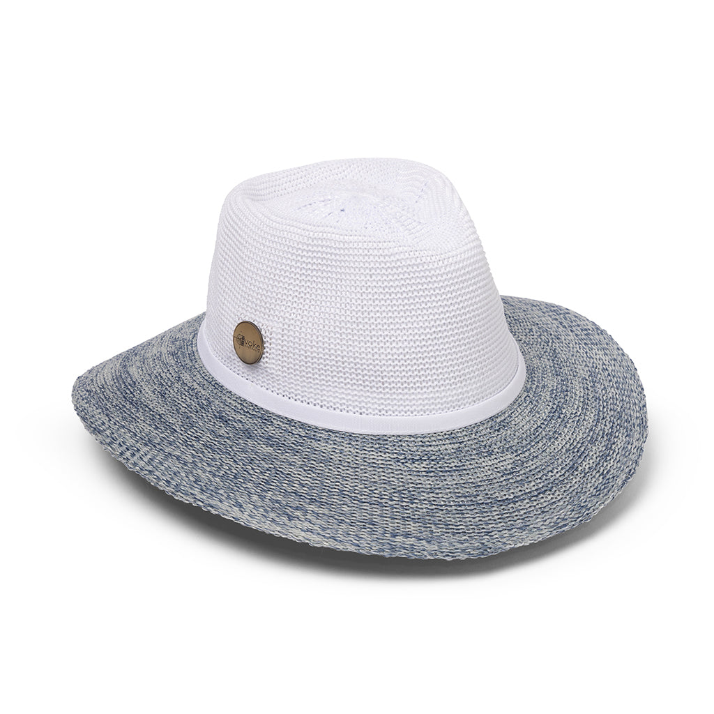 EV050 WHITE/LT BLUE - ASTON FEDORA (MAGNETISED) EV050 / White/Light Blue / Medium/Large