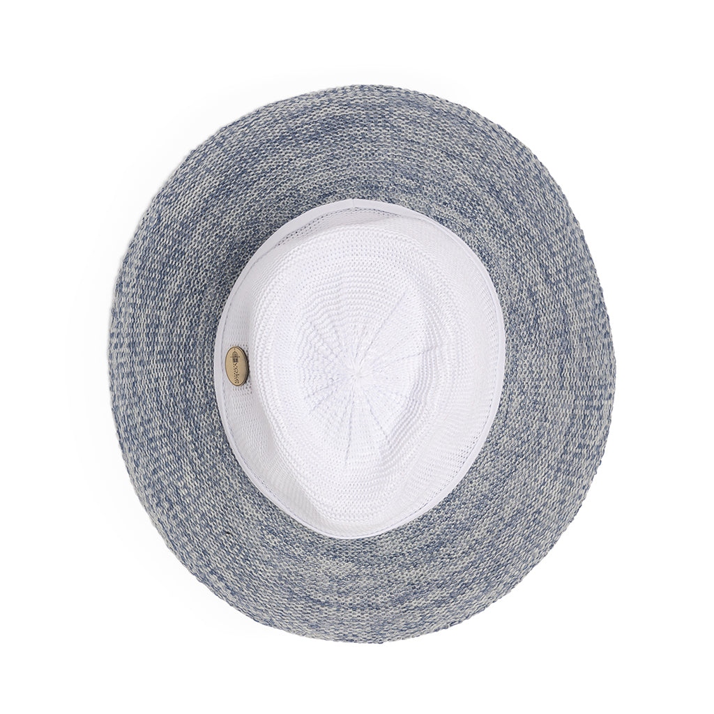 EV050 WHITE/LT BLUE - ASTON FEDORA (MAGNETISED) EV050 / White/Light Blue / Medium/Large