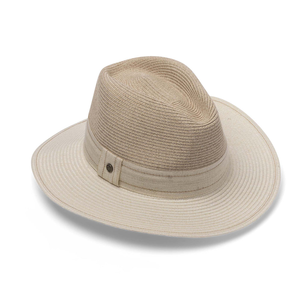 DH012 MIX CAMEL/IVORY - PETA FLEXIBRAID® FEDORA DH012 / M/L (58cm) Can be adjusted down 3cm