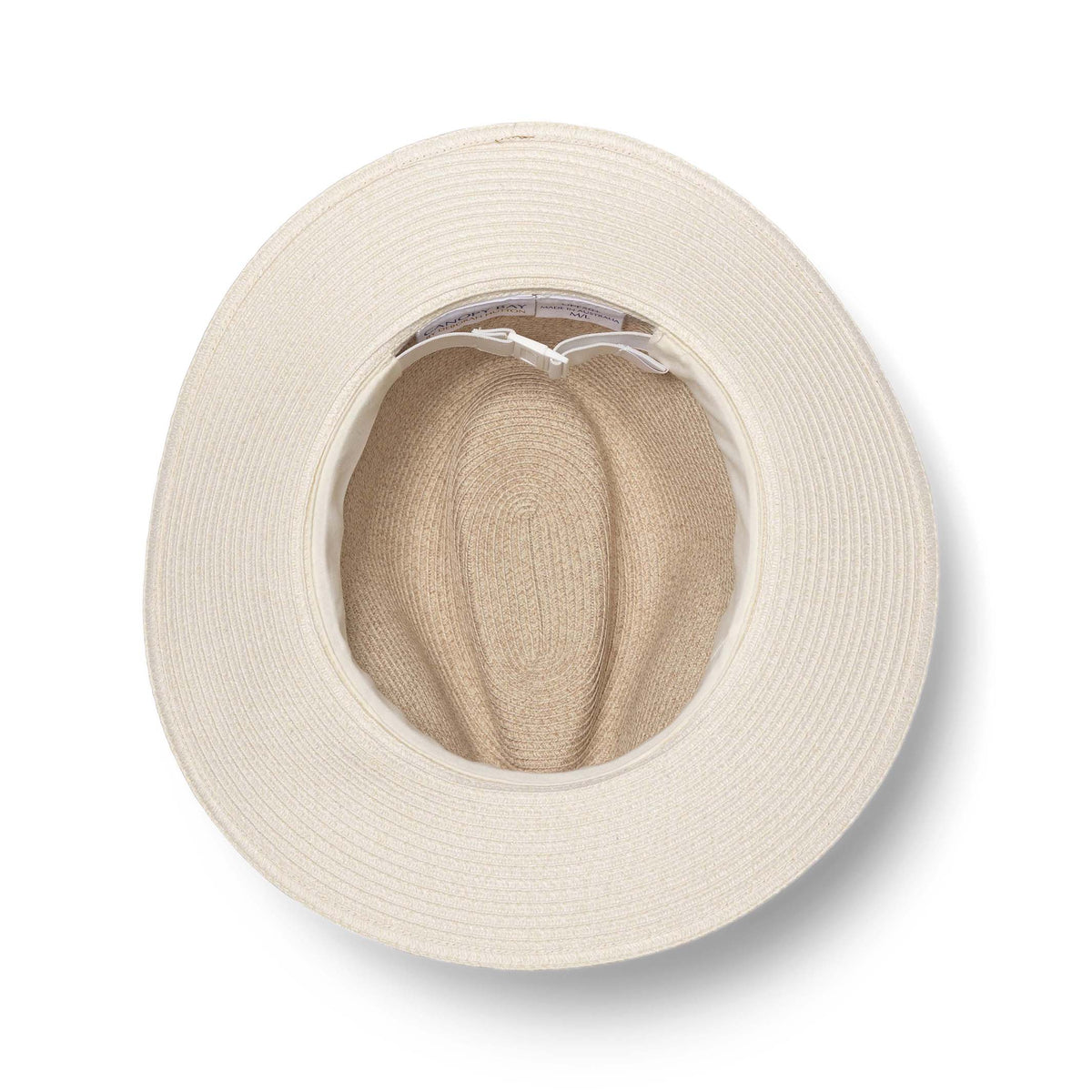 DH012 MIX CAMEL/IVORY - PETA FLEXIBRAID® FEDORA DH012 / M/L (58cm) Can be adjusted down 3cm