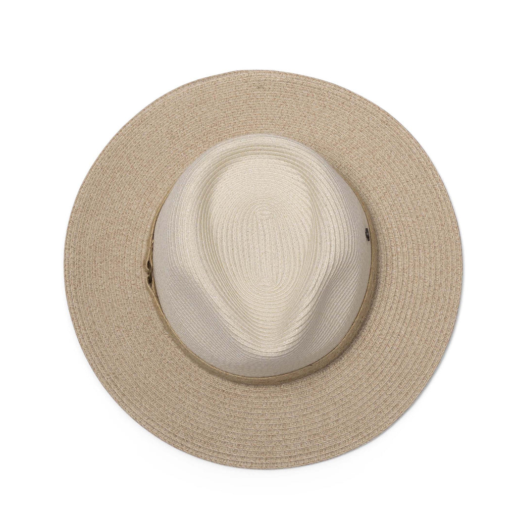 DH013 IVORY/MIX CAMEL - PARSLEY BAY FLEXIBRAID® FEDORA DH013 / M/L (58cm) Can be adjusted down 3cm