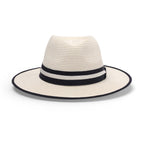DH024 IVORY/NAVY - WINDSOR FEDORA DH024 / M/L (58cm)  Can be adjusted down 3cm