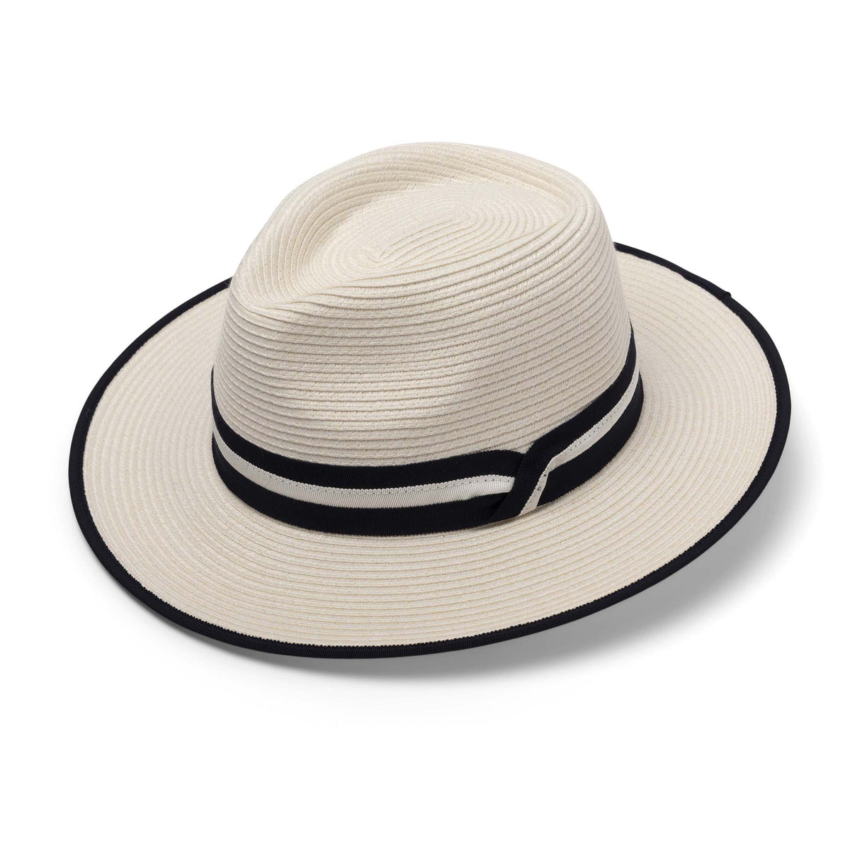 DH024 IVORY/NAVY - WINDSOR FEDORA DH024 / L/XL (60cm) Can be adjusted down 3cm
