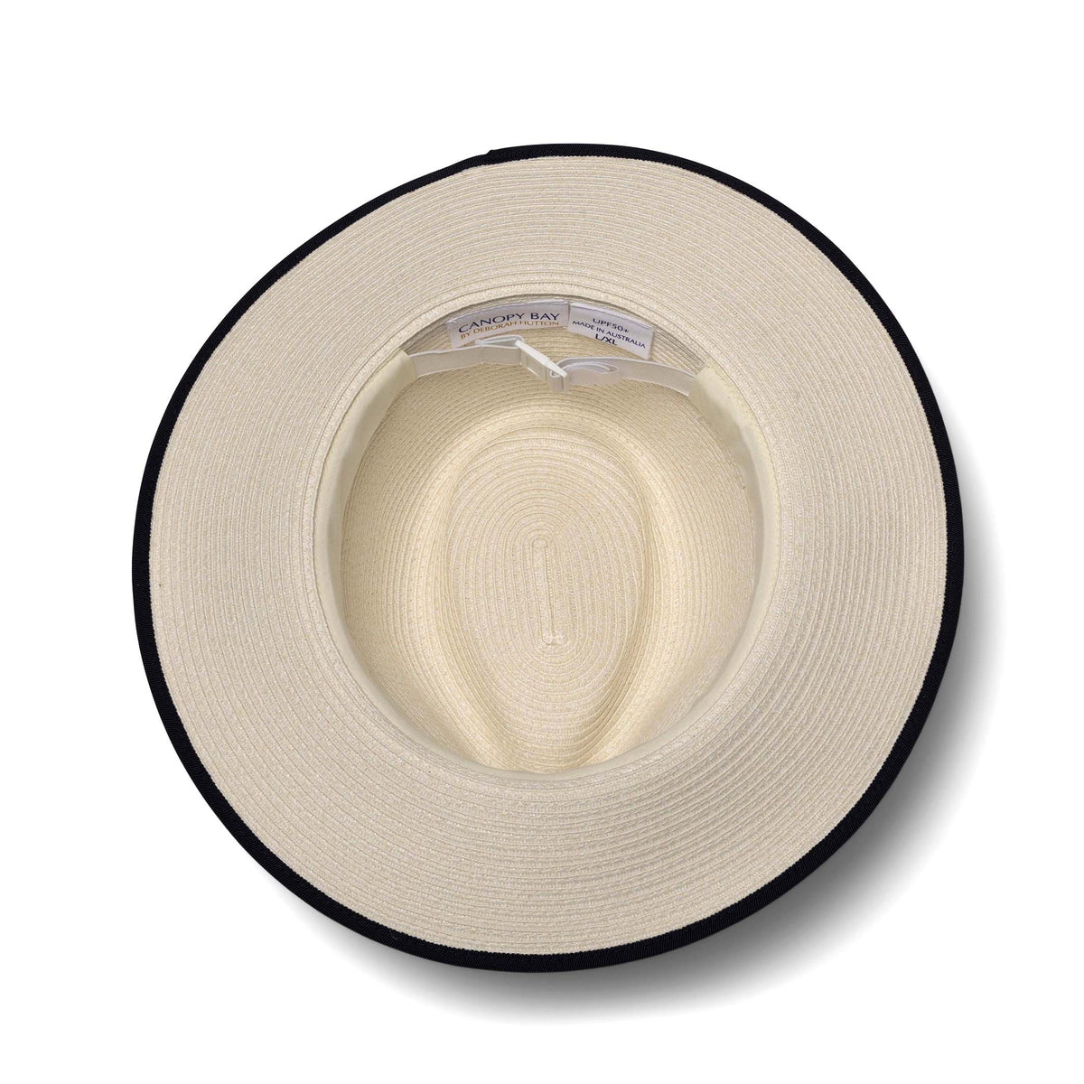 DH024 IVORY/NAVY - WINDSOR FEDORA DH024 / L/XL (60cm) Can be adjusted down 3cm