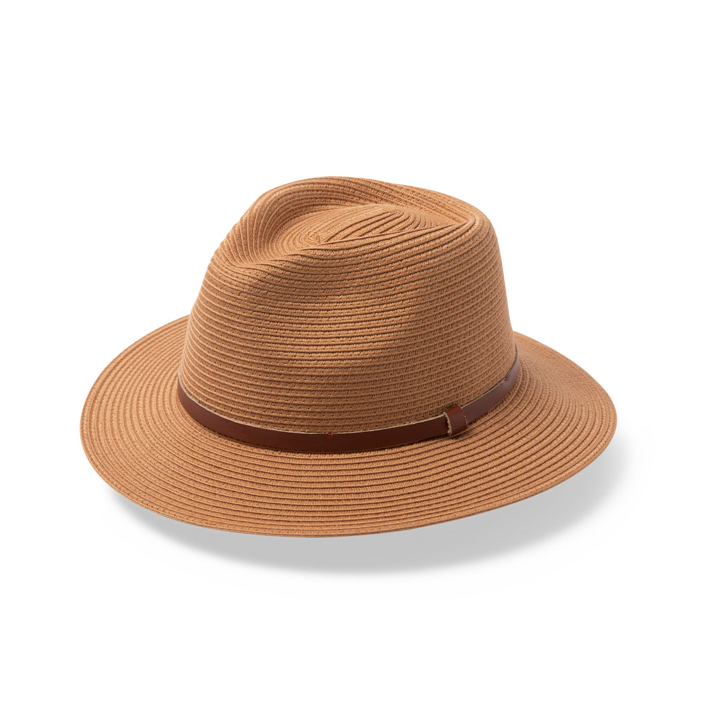TM571 SAFFRON 58CM (M/L) - HAVANA SHORT BRIM FEDORA TM571 / Rust / M/L (58cm) Can be adjusted down 3cm