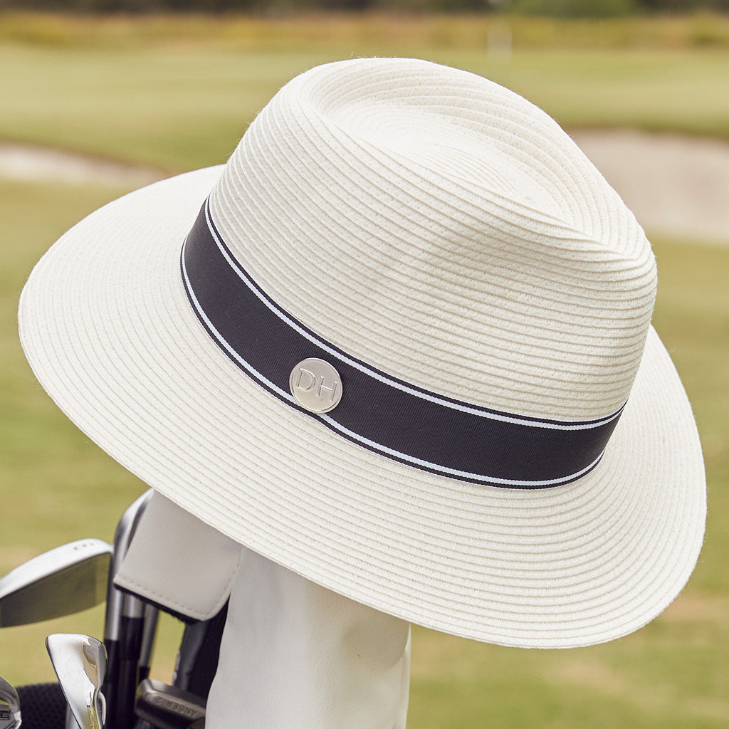 DH037 WHITE/NAVY - SAWGRASS GOLF FEDORA (MAGNETIC) DH037 / White / M/L (58cm) Can be adjusted down 3cm