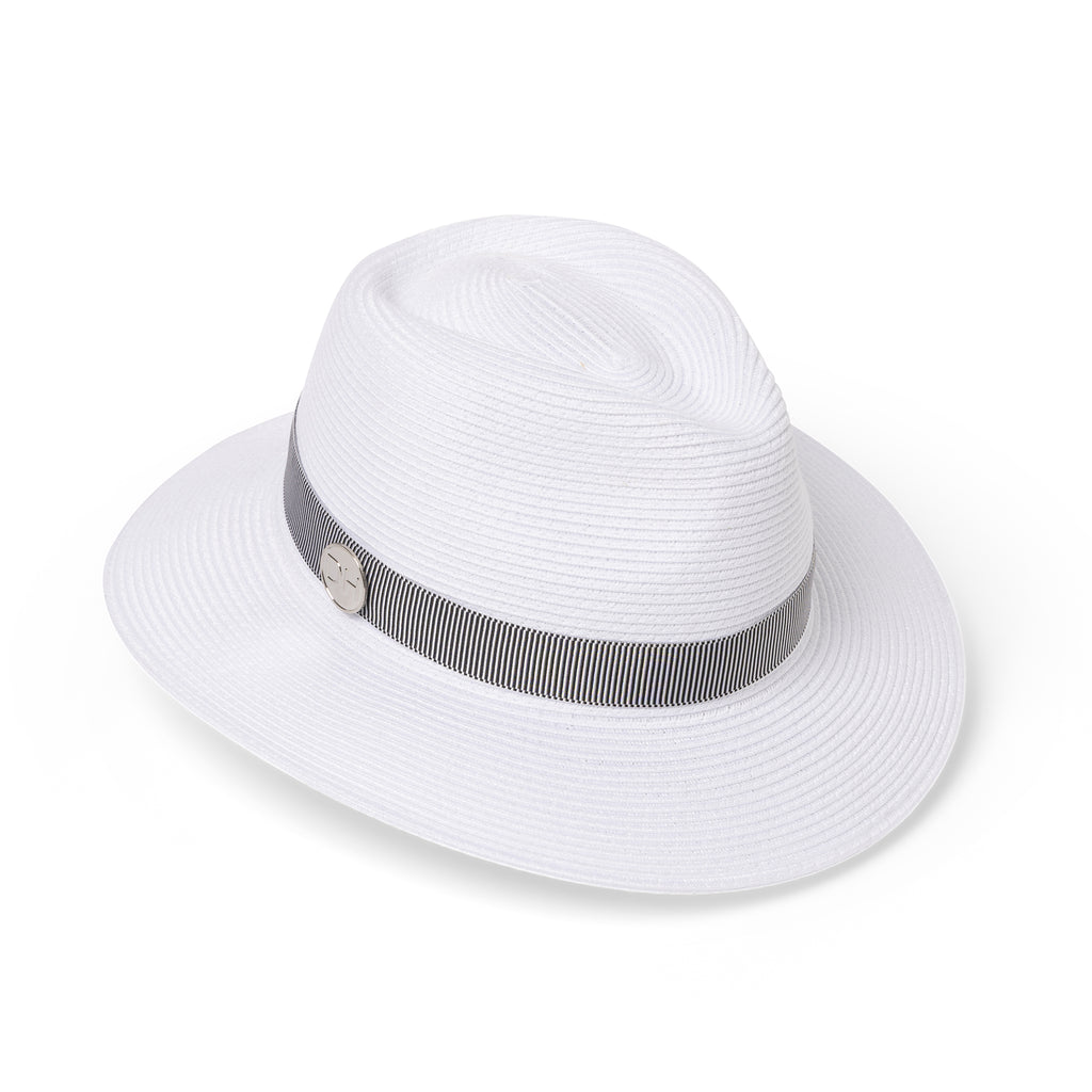 DH037 WHITE/NAVY - SAWGRASS GOLF FEDORA (MAGNETIC) DH037 / White / M/L (58cm) Can be adjusted down 3cm