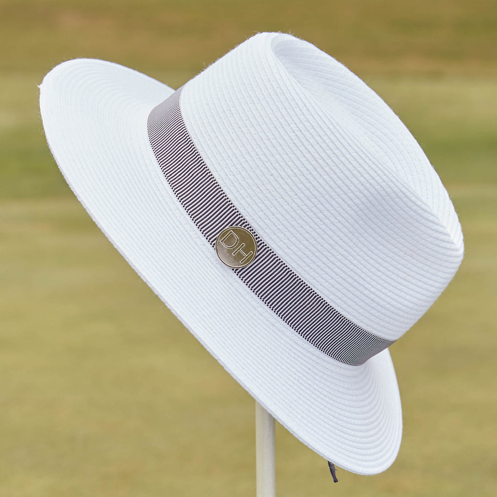 DH037 WHITE/NAVY - SAWGRASS GOLF FEDORA (MAGNETIC) DH037 / White / L/XL (60cm) Can be adjusted down 3cm