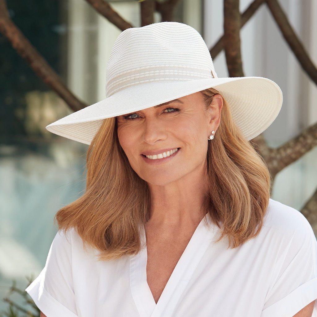 DH045 IVORY - WHITEHAVEN FEDORA DH045 / M/L (58cm) Can be adjusted down 3cm