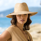 TM580A NATURAL 58CM (M/L) - MADRID WIDE BRIM FEDORA TM580A / Natural / M/L (58cm) Can be adjusted down 3cm