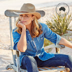 DH004 NATURAL 60CM (L) - BEDARRA RAFFIA COWBOY DH004 / L/XL (60cm) Can be adjusted down 3cm