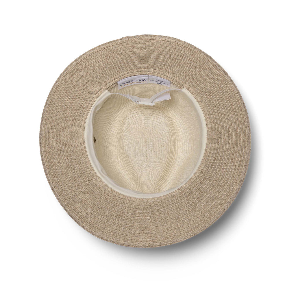 DH013 IVORY/MIX CAMEL - PARSLEY BAY FLEXIBRAID® FEDORA DH013 / XS (54cm) Can be adjusted down 3cm