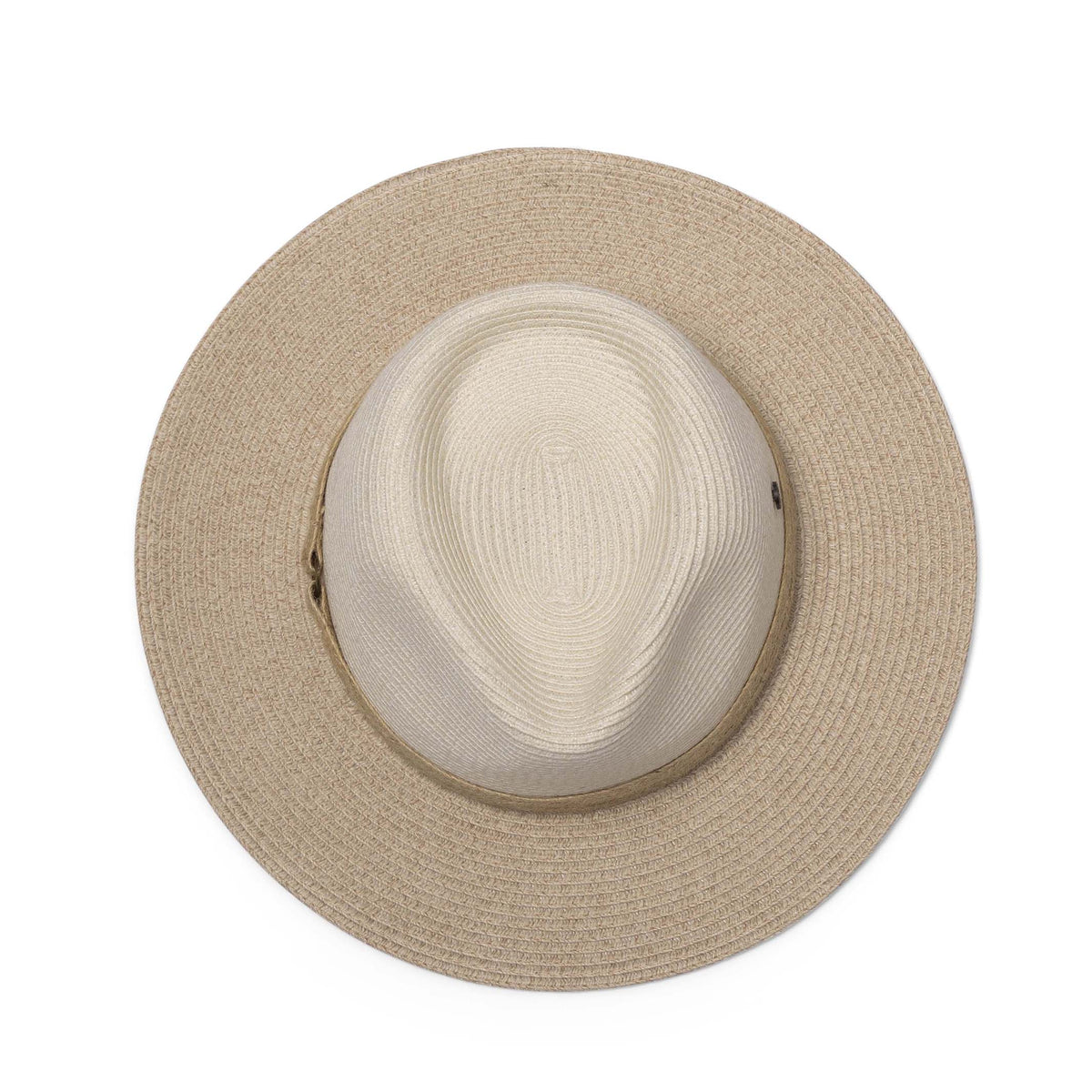 DH013 IVORY/MIX CAMEL - PARSLEY BAY FLEXIBRAID® FEDORA DH013 / S/M (56cm) Can be adjusted down 3cm