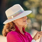 DH057 IVORY - PEREGIAN FLEXIBRAID® FEDORA (MAGNETIC) DH057 / Ivory / S/M (56cm) Can be adjusted down 3cm