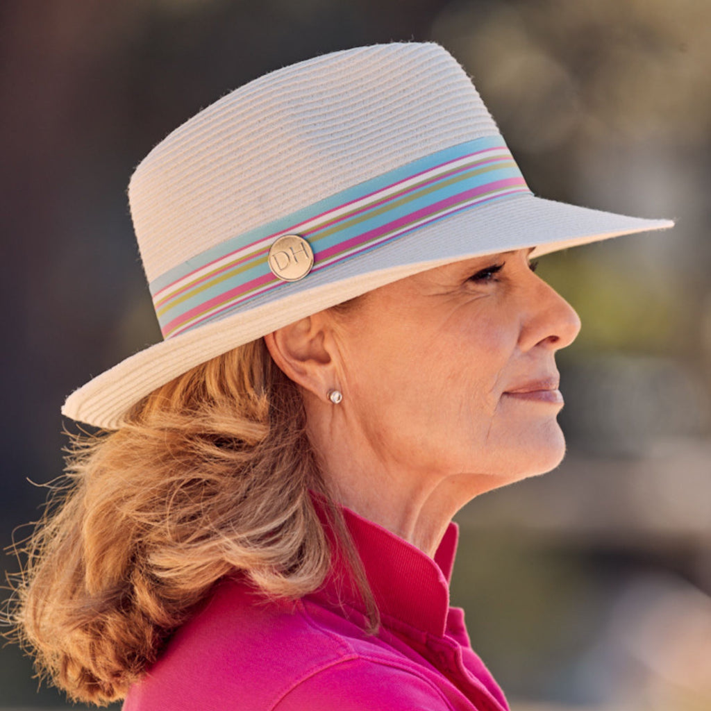DH057 IVORY - PEREGIAN FLEXIBRAID® FEDORA (MAGNETIC) DH057 / Ivory / M/L (58cm) Can be adjusted down 3cm