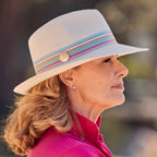 DH057 IVORY - PEREGIAN FLEXIBRAID® FEDORA (MAGNETIC) DH057 / Ivory / M/L (58cm) Can be adjusted down 3cm