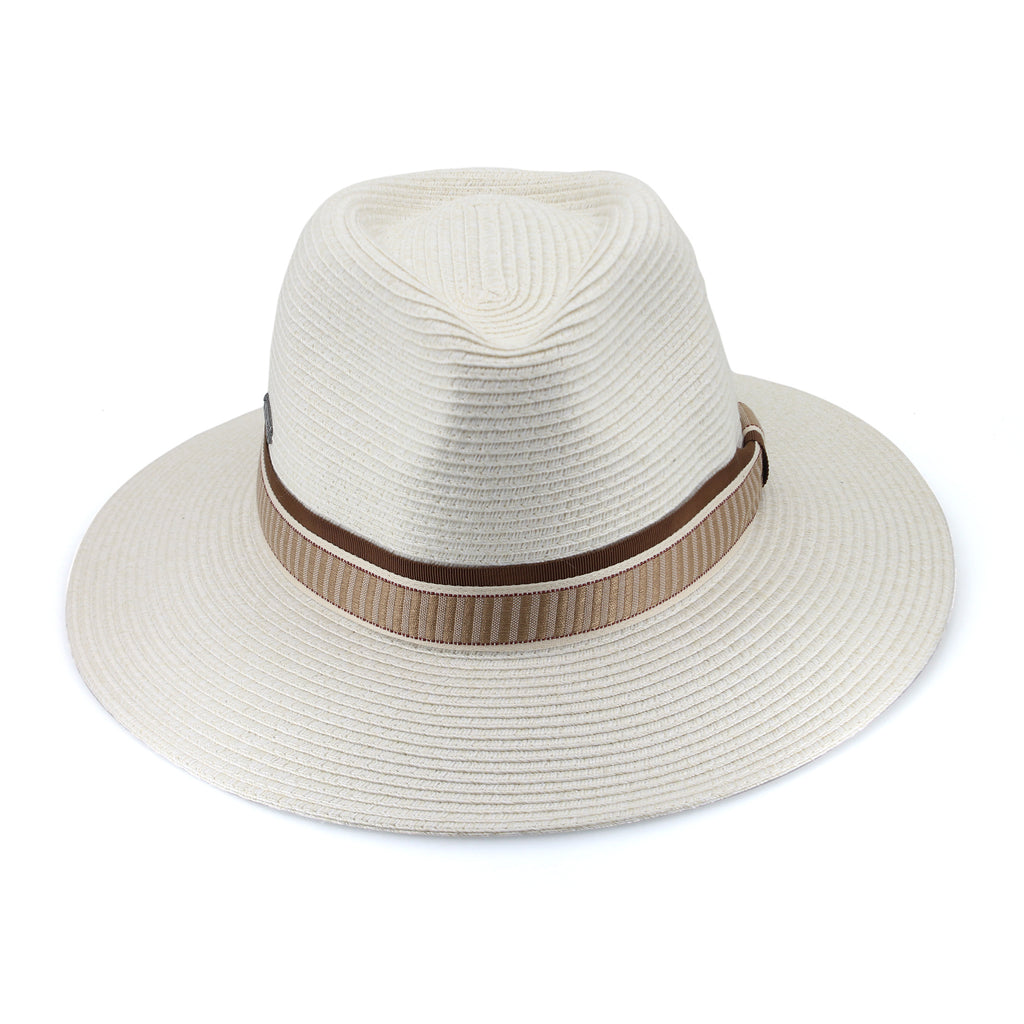 TM596 IVORY/EARTH 58CM (M/L) - VENETO FEDORA TM596 / Ivory/Earth / M/L (58cm) Can be adjusted down 3cm