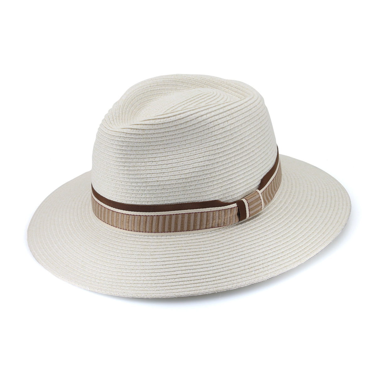 TM596 IVORY/EARTH 58CM (M/L) - VENETO FEDORA TM596 / Ivory/Earth / M/L (58cm) Can be adjusted down 3cm