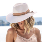 TM599 IVORY/NUTMEG - BAHAMA FEDORA TM599 / Ivory/Nutmeg / M/L (58cm) Can be adjusted down 3cm