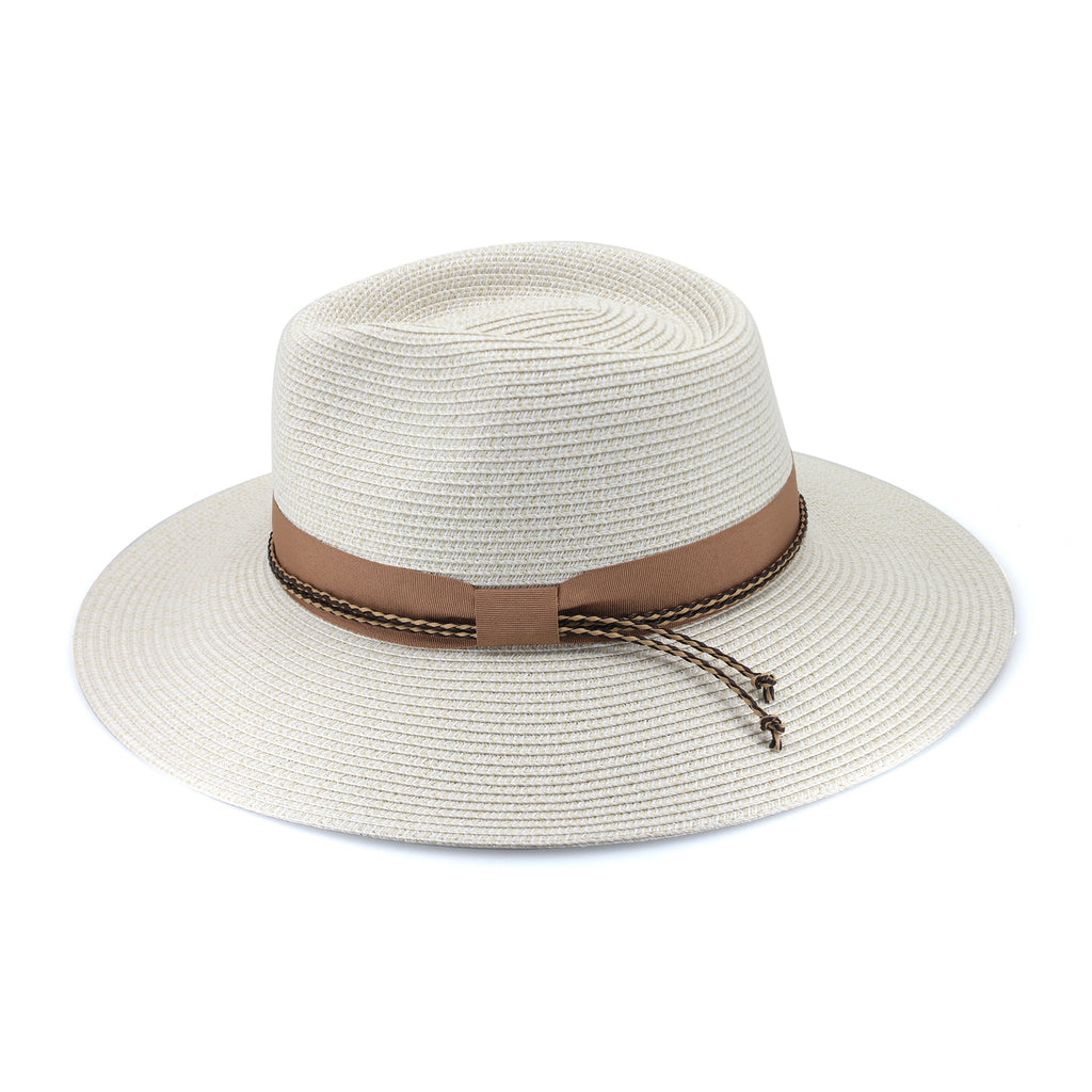 TM599 IVORY/NUTMEG - BAHAMA FEDORA TM599 / Ivory/Nutmeg / M/L (58cm) Can be adjusted down 3cm