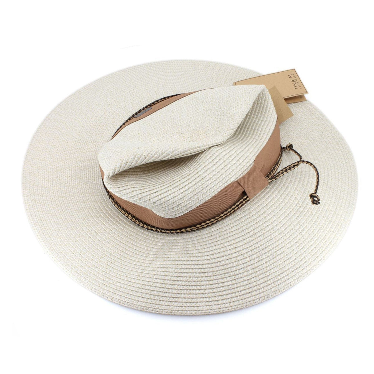 TM599 IVORY/NUTMEG - BAHAMA FEDORA TM599 / Ivory/Nutmeg / M/L (58cm) Can be adjusted down 3cm