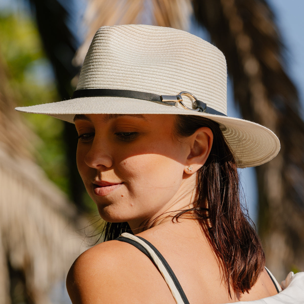 TM691 IVORY 58CM (M/L) - CORDOBA FEDORA TM691 / Ivory / M/L (58cm) Can be adjusted down 3cm