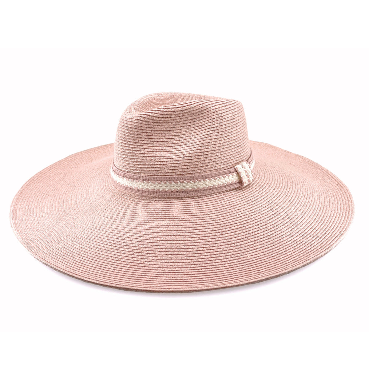 Peony Wide Brim Fedora - Blush