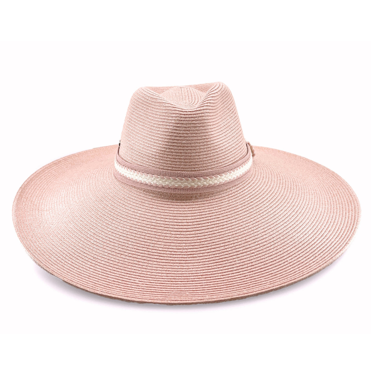 Peony Wide Brim Fedora - Blush