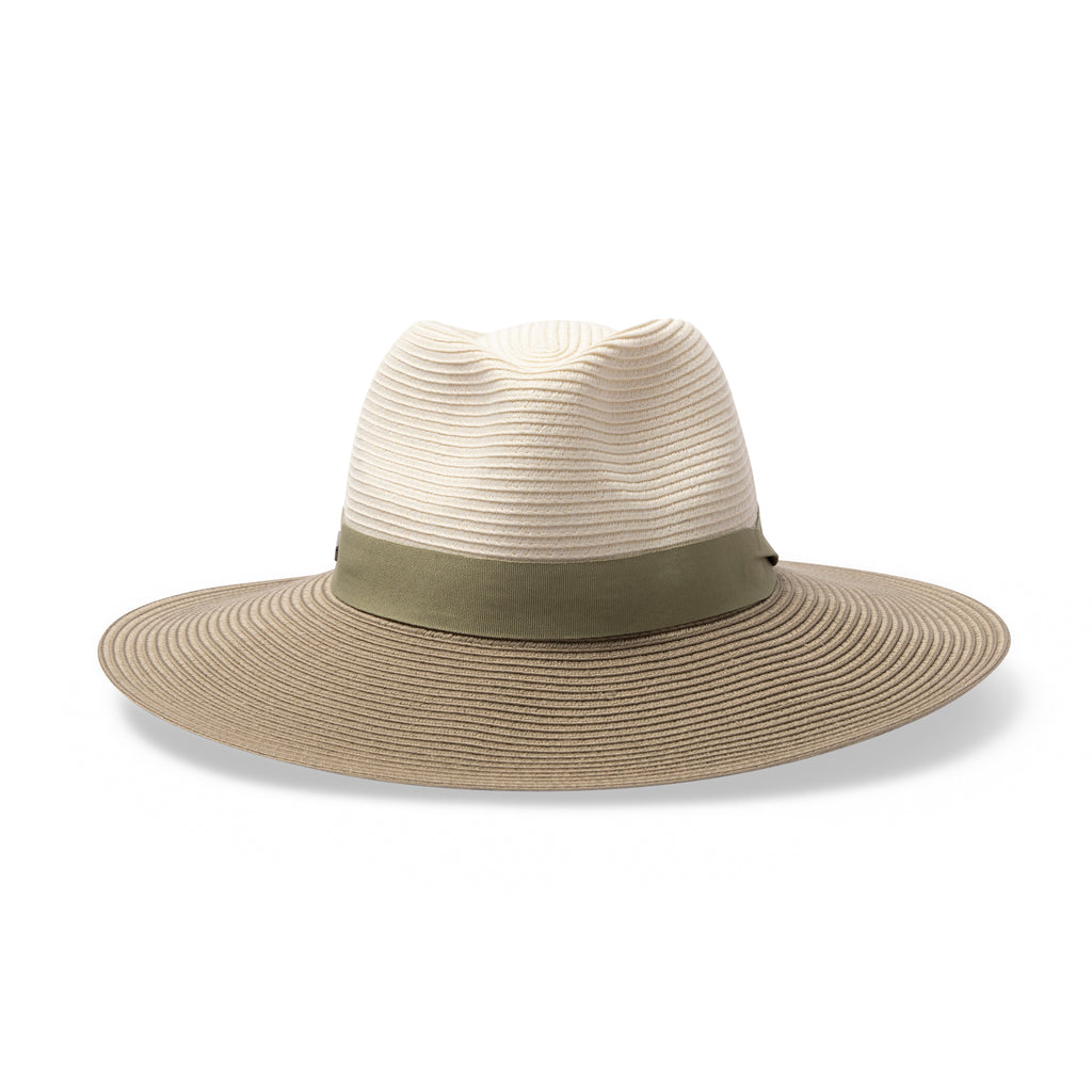 Kristina Flexibraid® Fedora - Mixed Ivory/Khaki