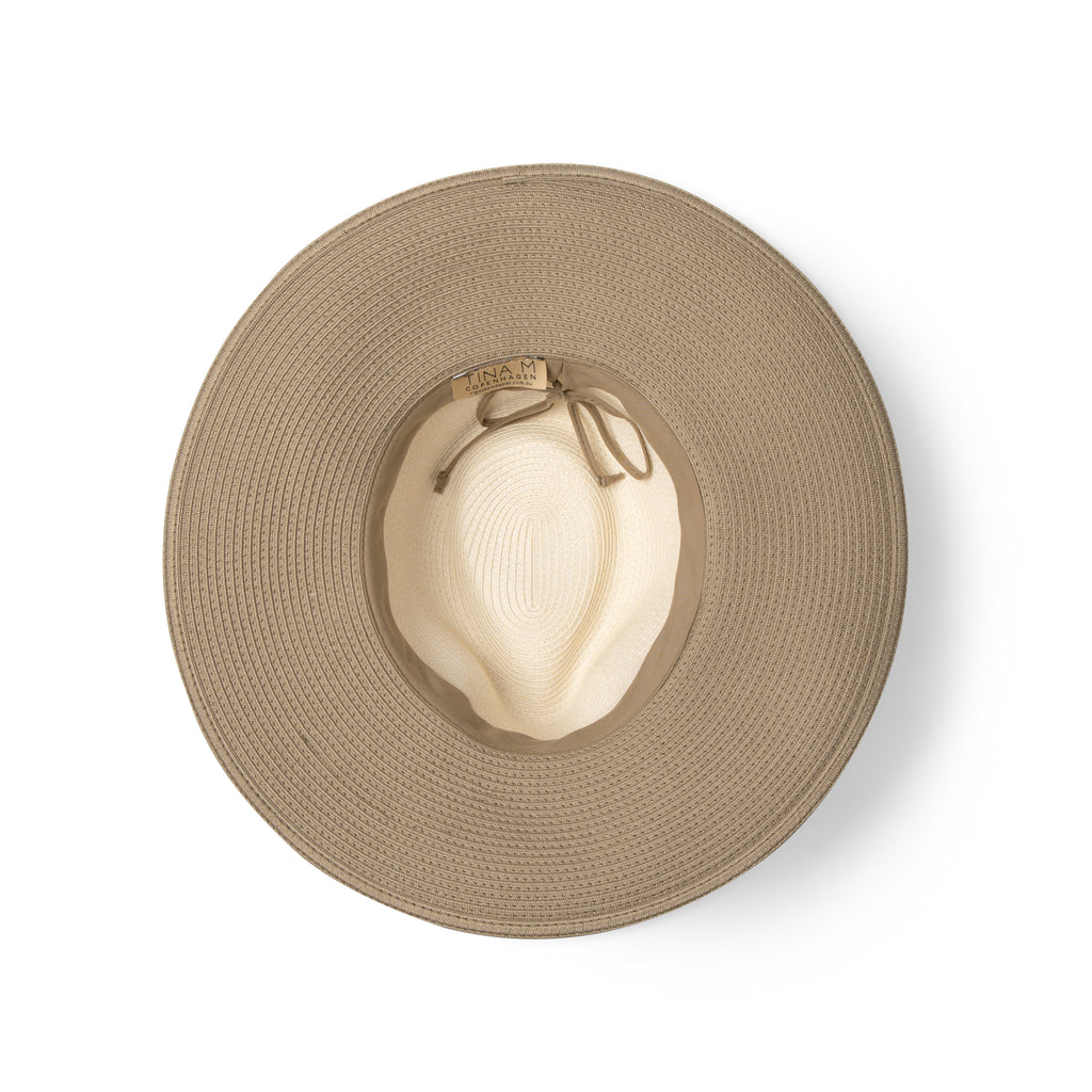 Kristina Flexibraid® Fedora - Mixed Ivory/Khaki