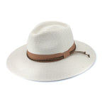 TM599 IVORY/NUTMEG - BAHAMA FEDORA TM599 / Ivory/Nutmeg / L/XL (60cm) Can be adjusted down 3cm