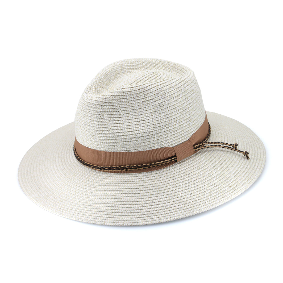TM599 IVORY/NUTMEG - BAHAMA FEDORA TM599 / Ivory/Nutmeg / L/XL (60cm) Can be adjusted down 3cm