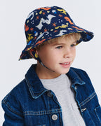 Levi Bucket - Navy Dinosaur