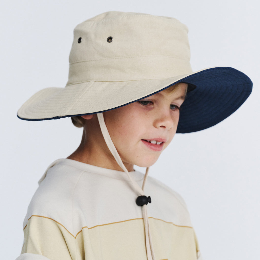 Symonds Cricket Hat - Beige/Navy