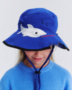 Awesome Wide Brim Bucket - Blue Shark
