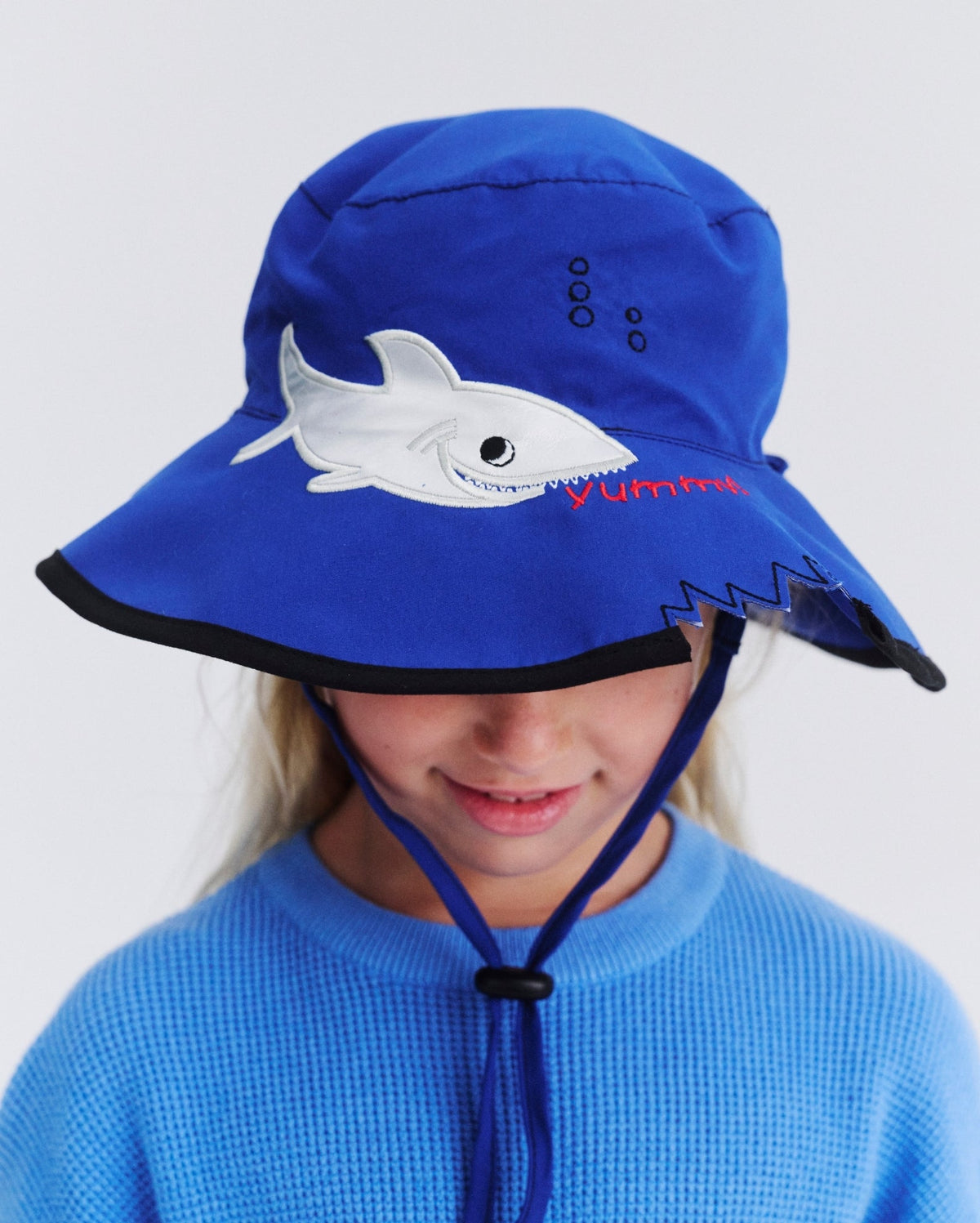 Awesome Wide Brim Bucket - Blue Shark
