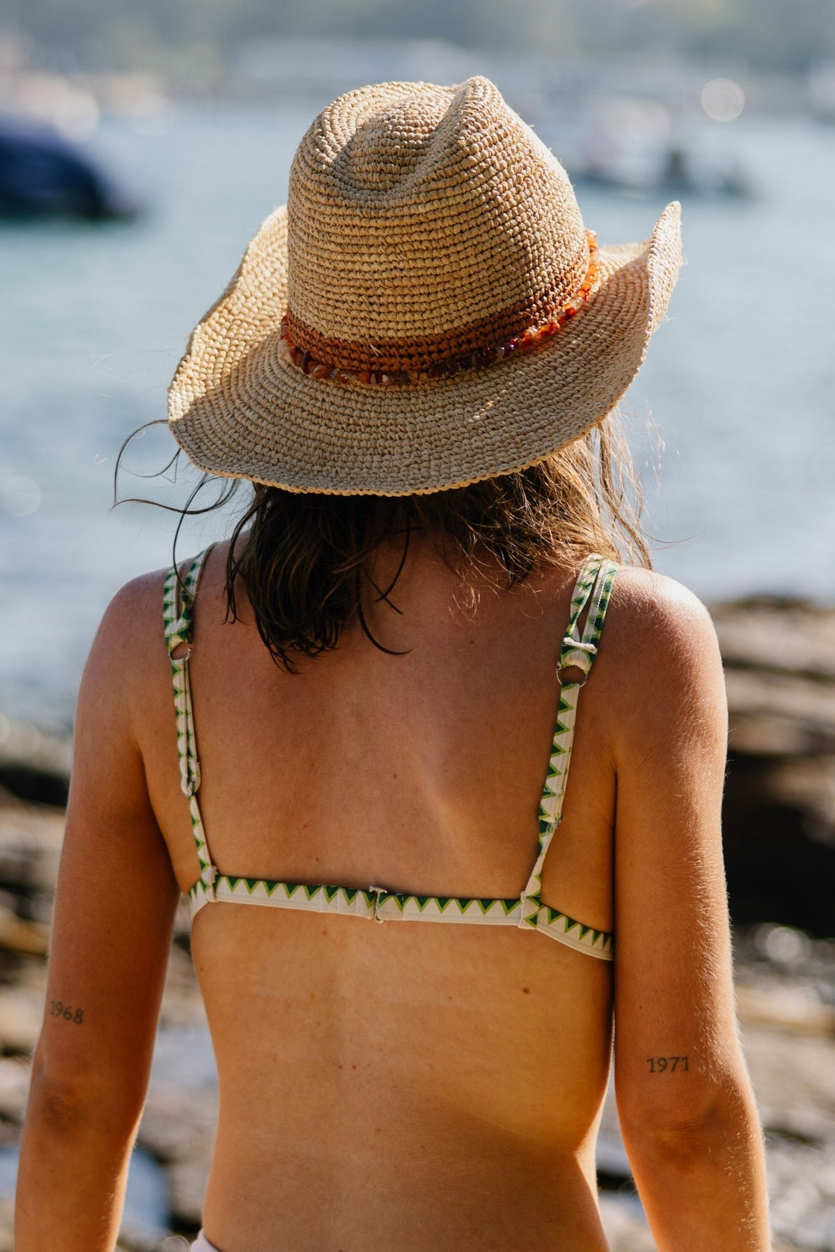 Castaway Raffia Cowboy - Natural/Orange