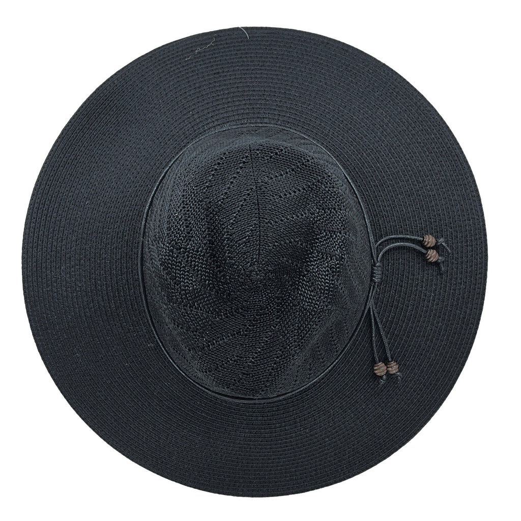 Susie Wide Brim Fedora - Black