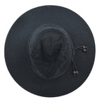Susie Wide Brim Fedora - Black