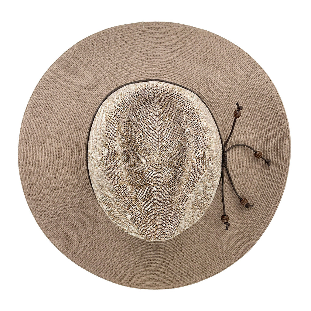 Susie Wide Brim Fedora - Mix Camel