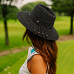Emma Wash & Wear Fedora - Mixed Black